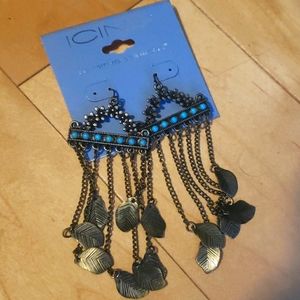 BOGO turquoise dangling leaves style earrings